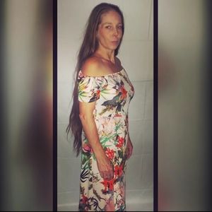 Tropical print maxi Dress